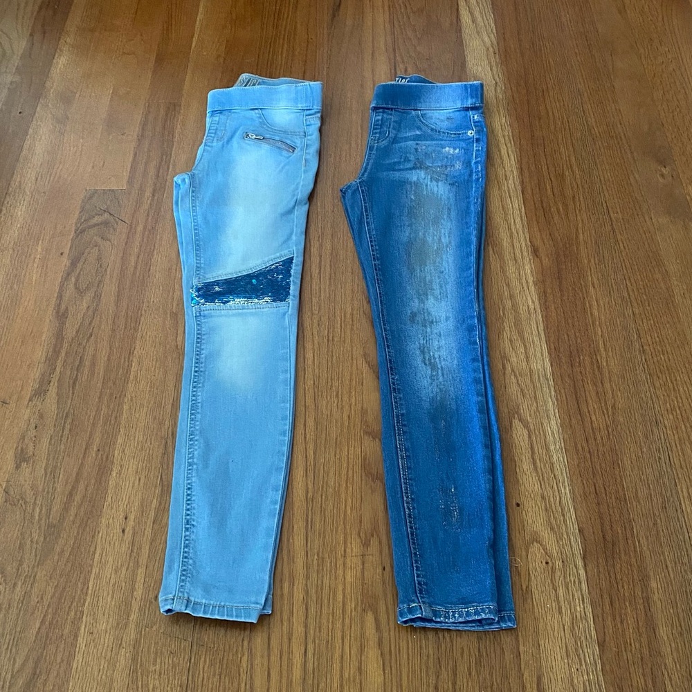 Justice Light and Dark Blue Denim Jeans Set - Picture 2 of 7